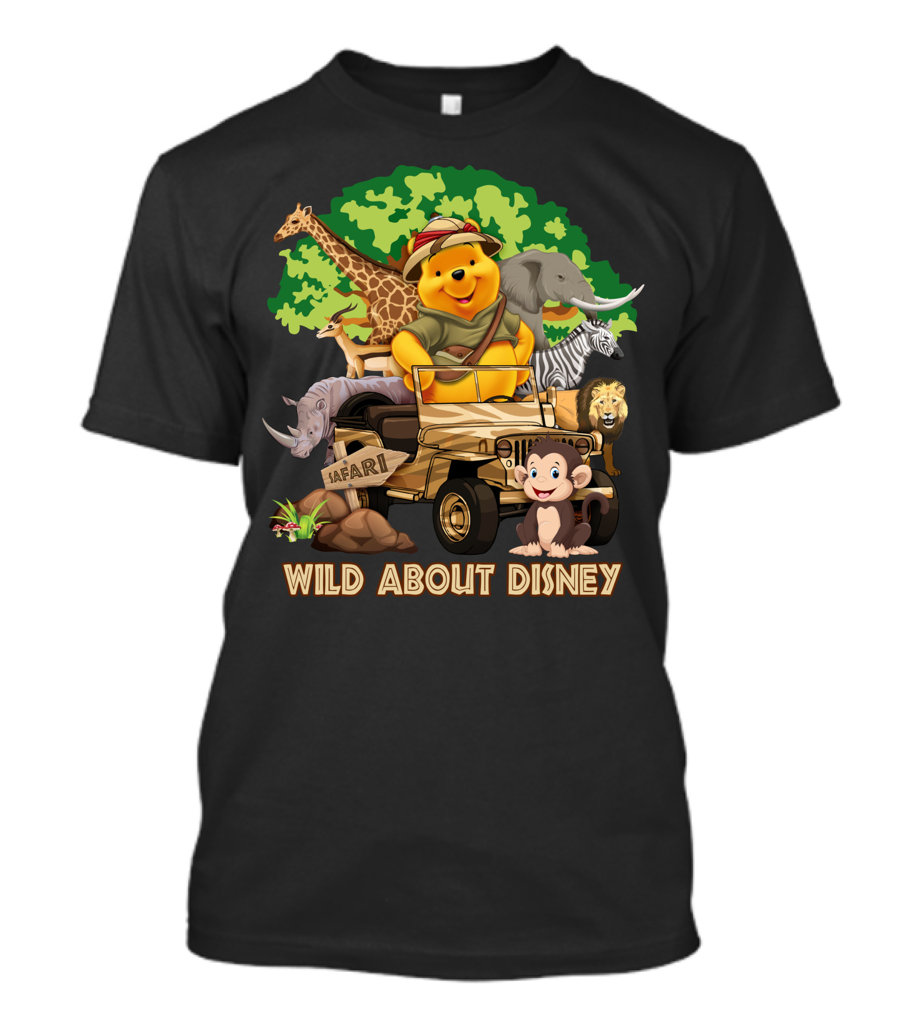 Wild About Disney Safari Pooh With Animals T-Shirt