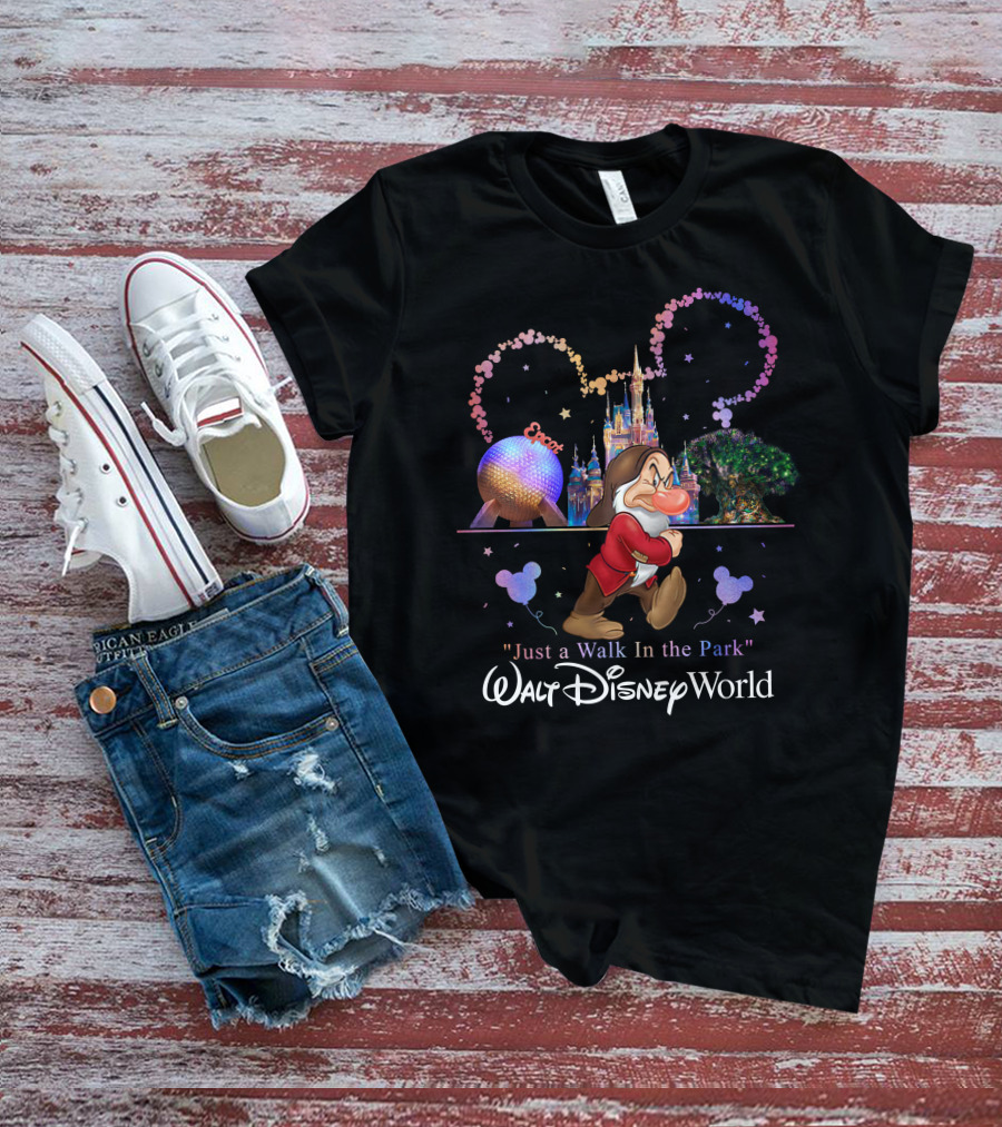 Grumpy Just A Walk In The Park Walt Disney World Epcot T-Shirt