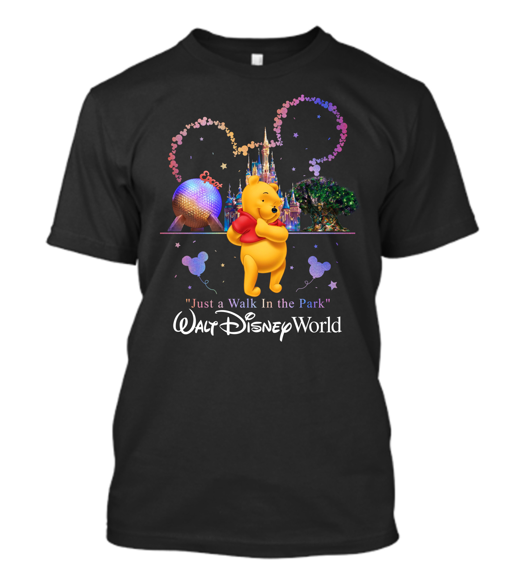 Walt Disney World Just A Walk In The Park Epcot Pooh T-Shirt