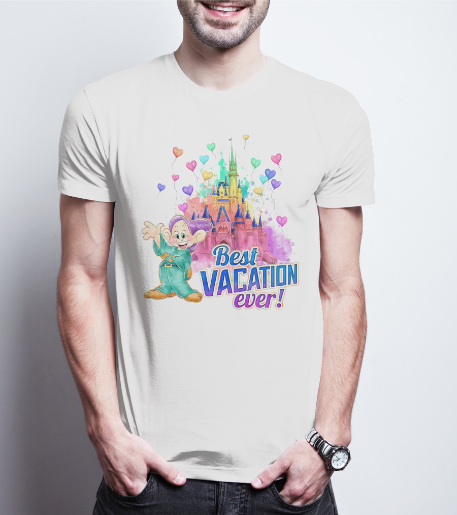 Best Vacation Ever Dopey Castle Hearts T-Shirt