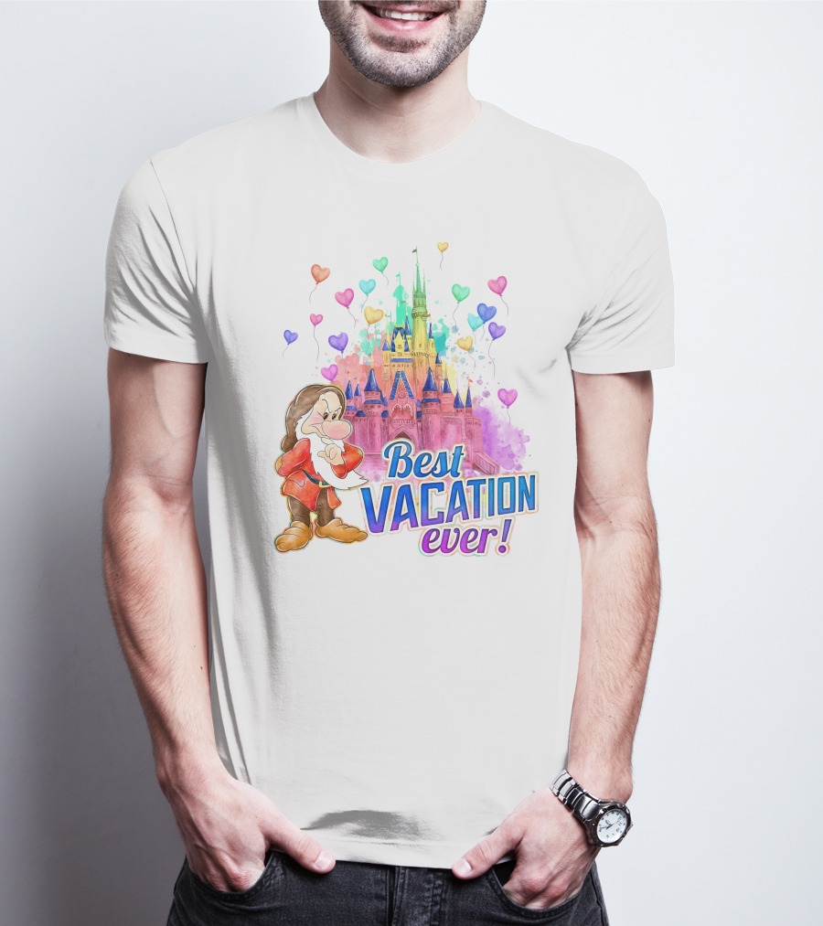 Best Vacation Ever Grumpy Castle Balloons T-Shirt