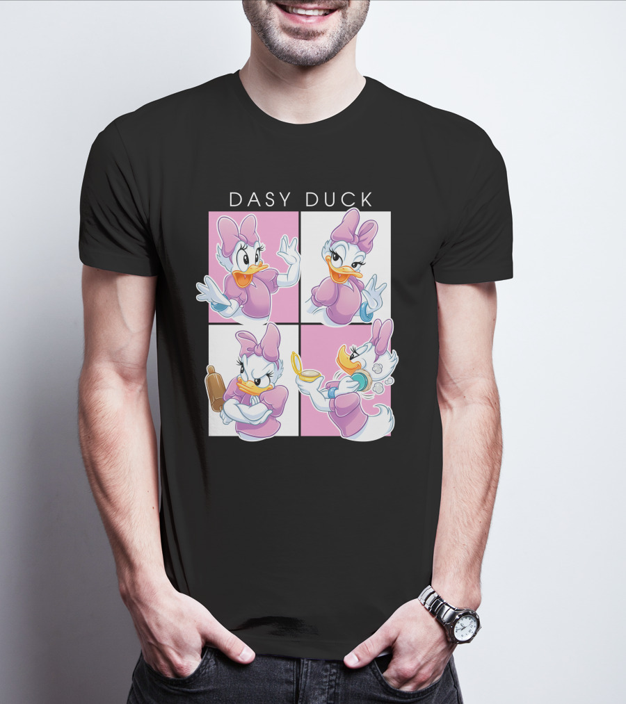 Daisy Duck Four Expressions Pink Outfit Series T-Shirt