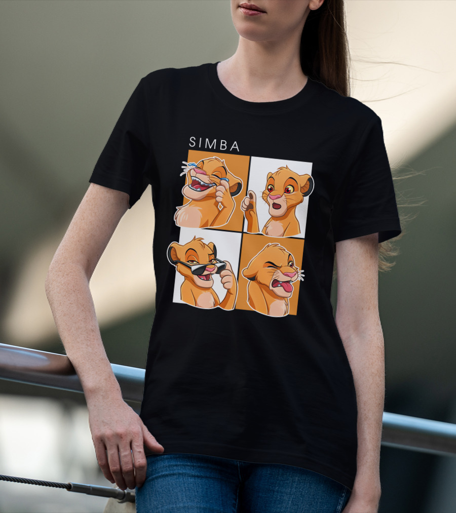 Simba Animated Expressions Four Panel T-Shirt