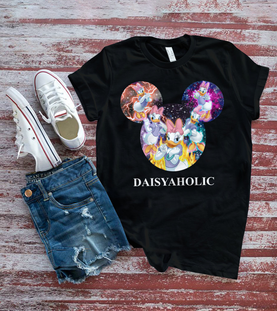 Daisy Daisyaholic Galaxy Flames Disney Mickey Ears T-Shirt