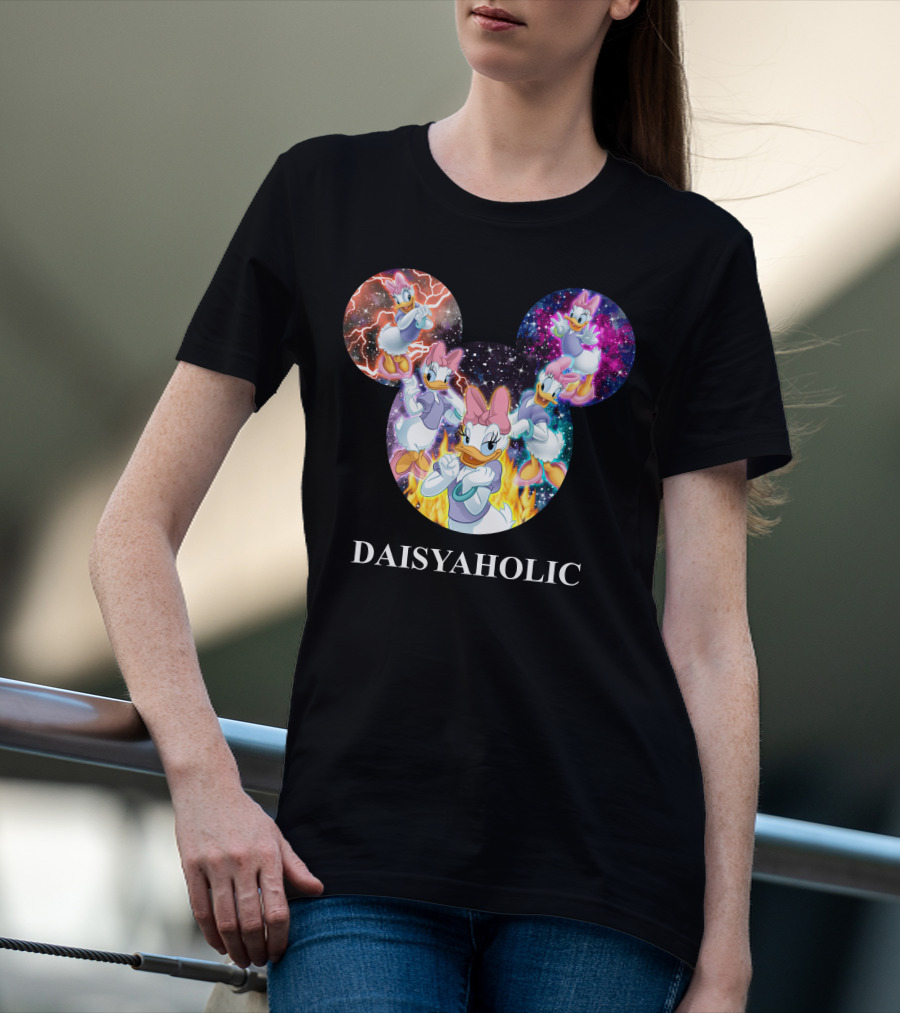 Daisy Daisyaholic Galaxy Flames Disney Mickey Ears T-Shirt