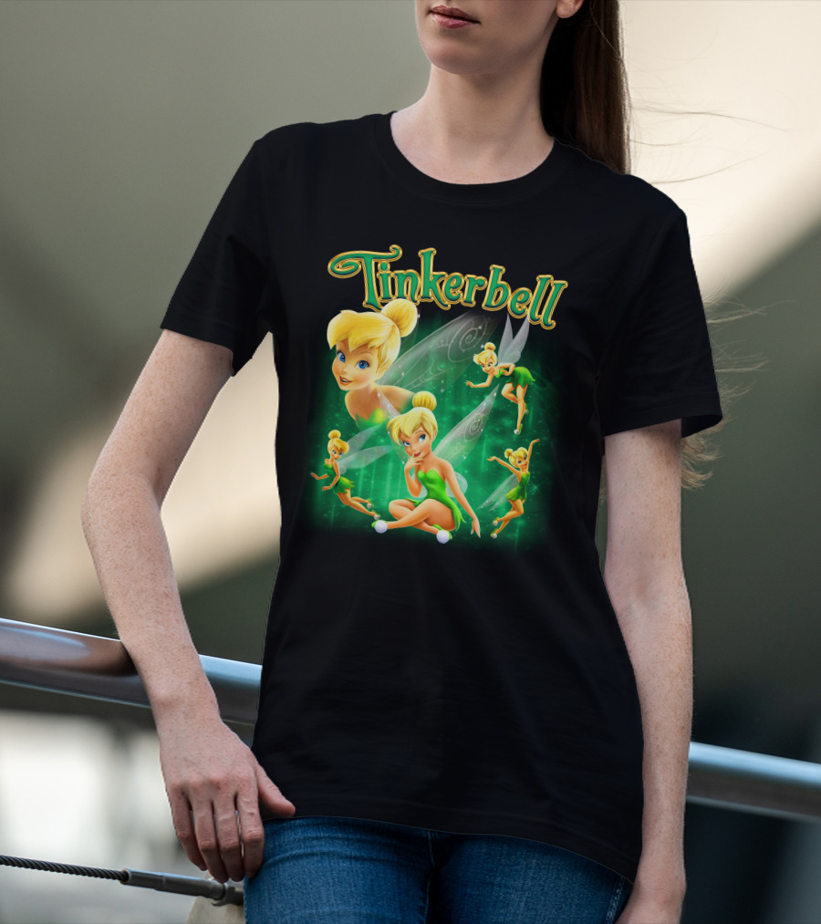 Tinkerbell Magical Green Fairy Poses And Expressions T-Shirt