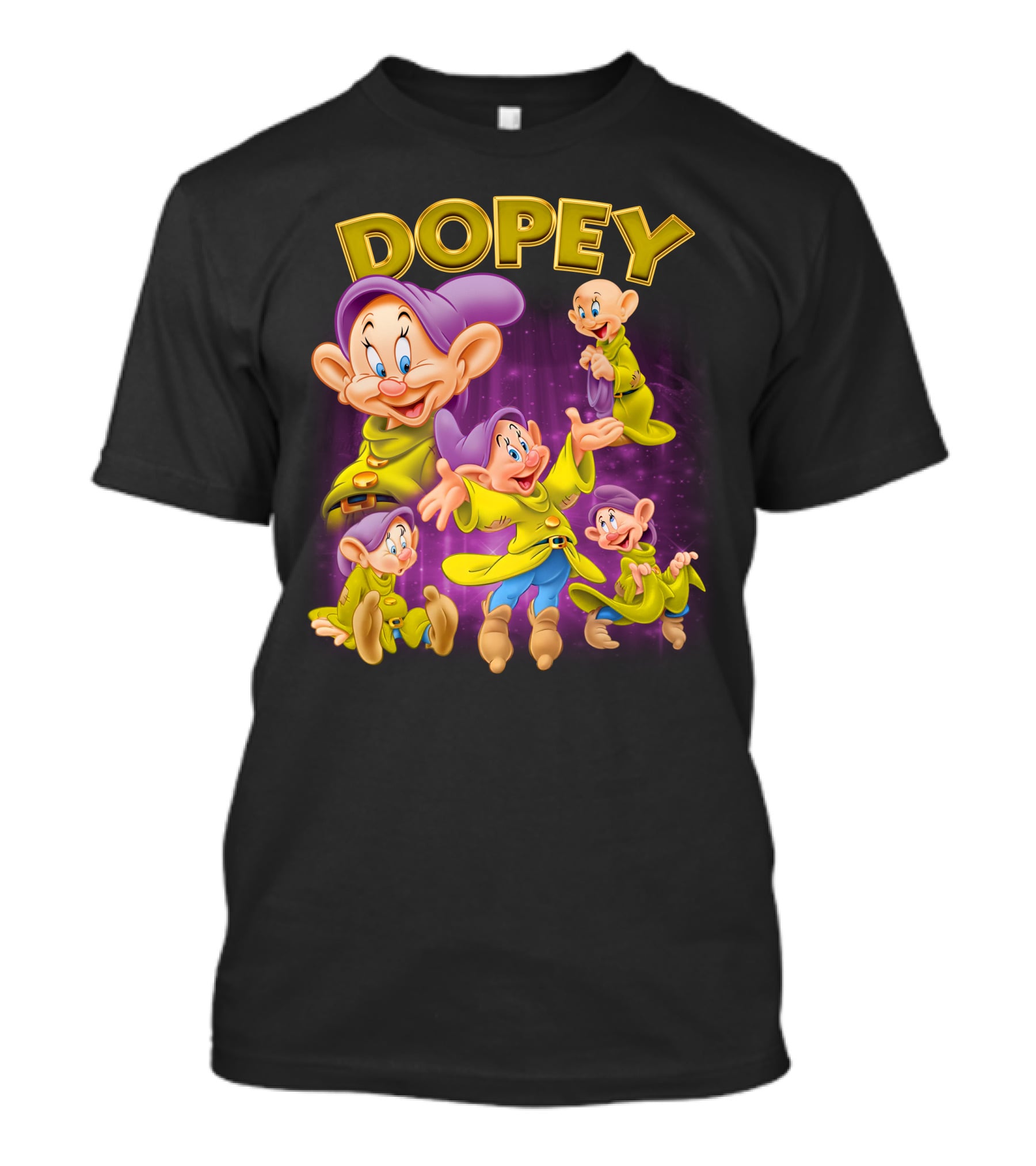 Dopey Disney Snow White Character Multiple Expressions T-Shirt