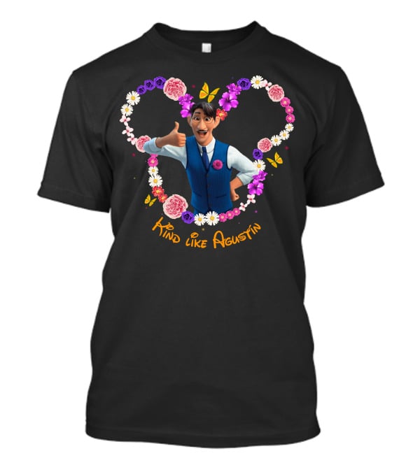 Kind Like Agustín Flowers And Butterflies Heart T-Shirt