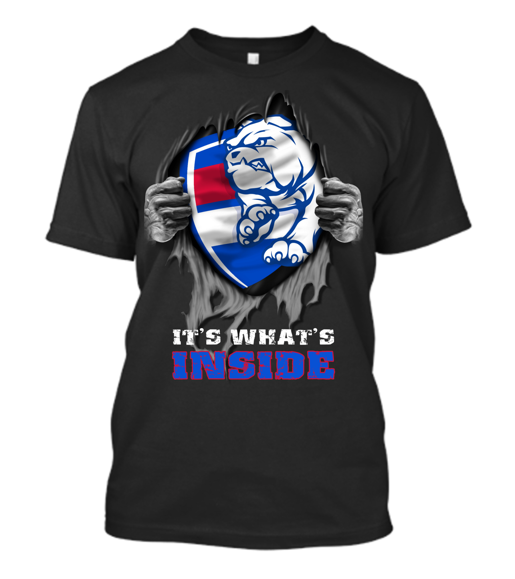Western Bulldogs It's What's Inside Bulldog Shield T-Shirt