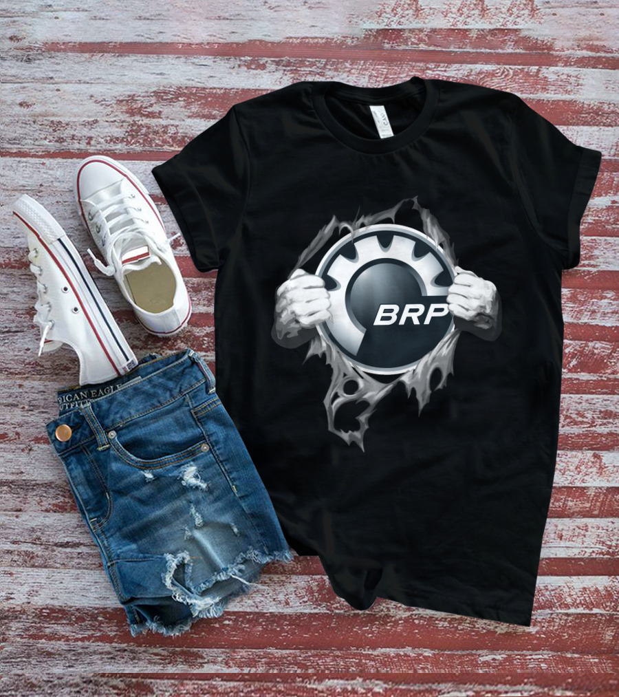 BRP Can-Am Logo With Hands Ripping Through T-Shirt