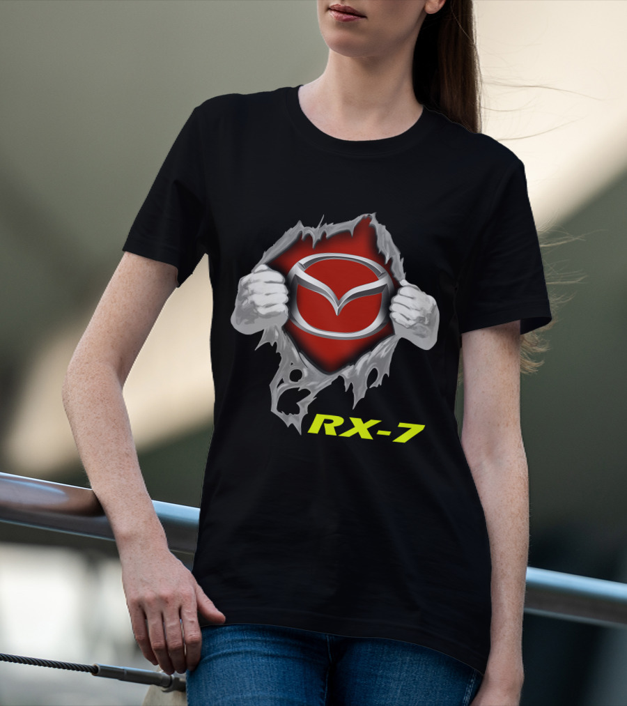 RX-7 Mazda Logo Superhero Emblem T-Shirt