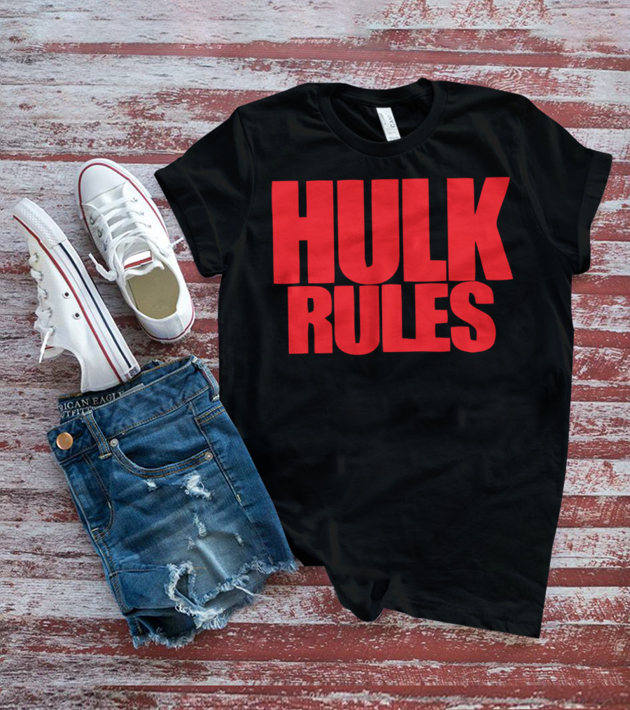 Hulk Rules Red Block Letters T-Shirt
