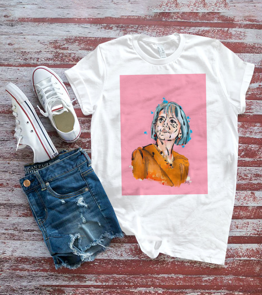 Bonnie Henry Vibrant Portrait On Pink Background T-Shirt