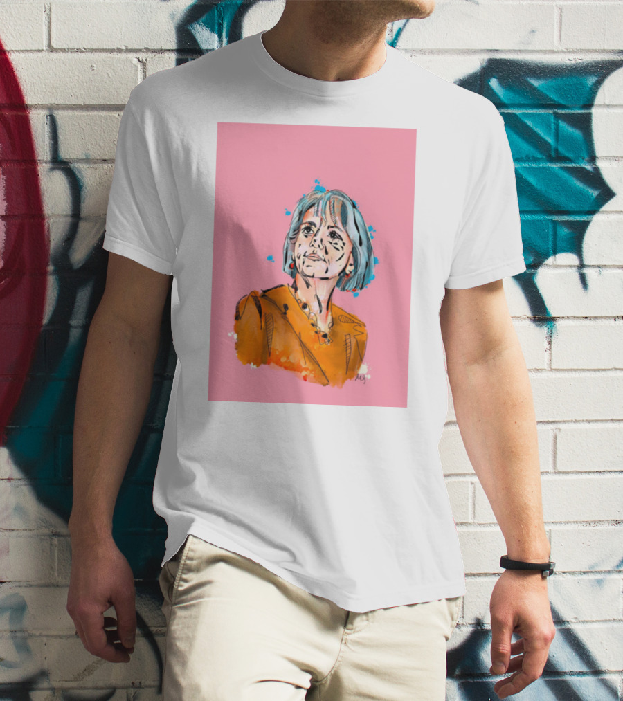 Bonnie Henry Vibrant Portrait On Pink Background T-Shirt