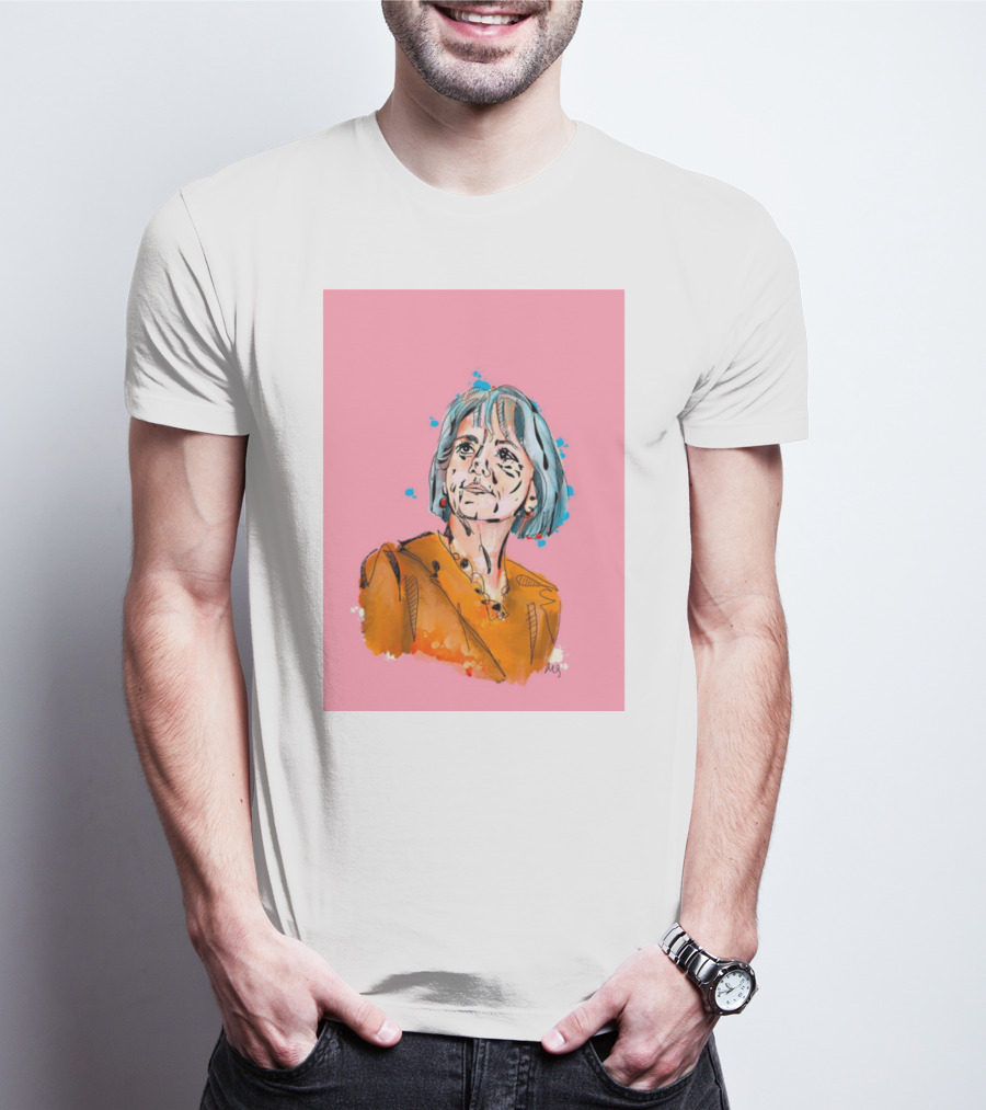 Bonnie Henry Vibrant Portrait On Pink Background T-Shirt