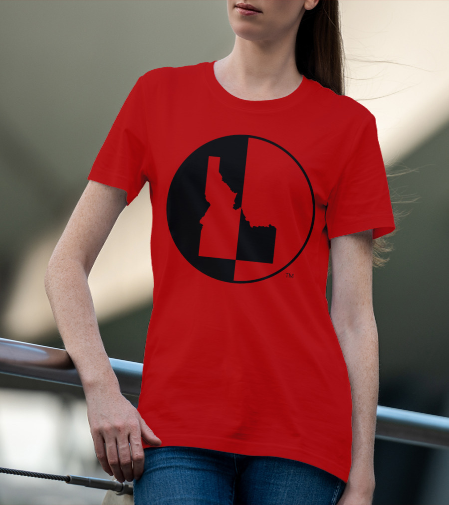 Idaho Allmade Red Black Split T-Shirt