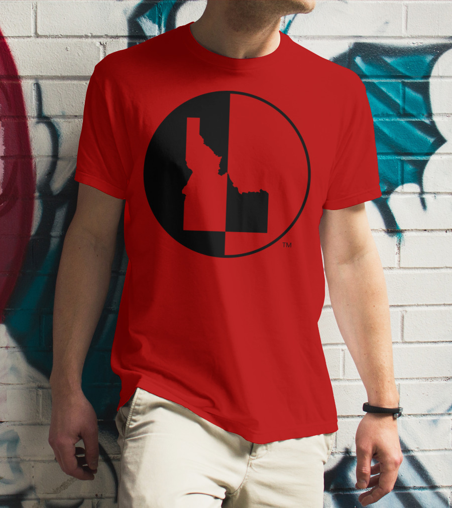 Idaho Allmade Red Black Split T-Shirt