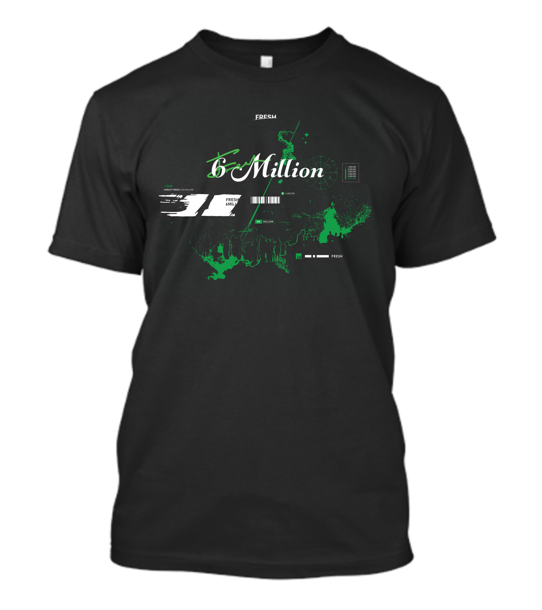 Fresh 6 Million Merch Celebration Green Astronaut T-Shirt