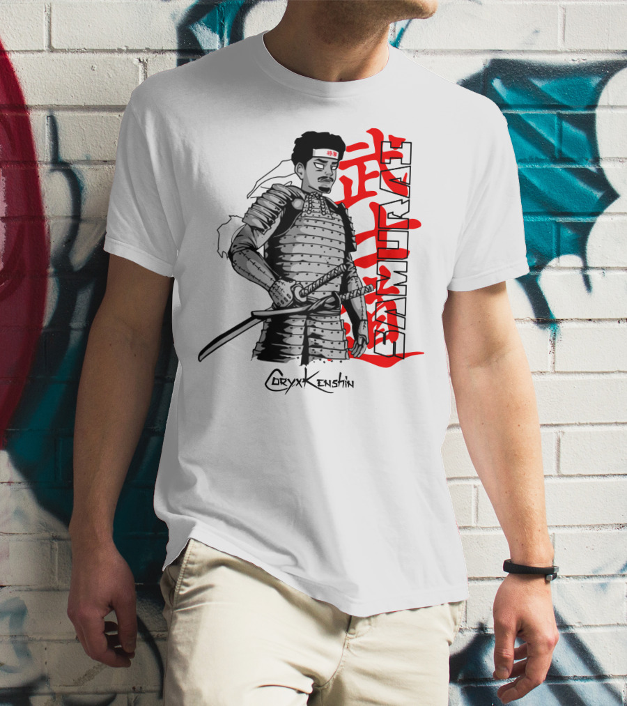 Samurai CoryxKenshin Illustration Kanji T-Shirt