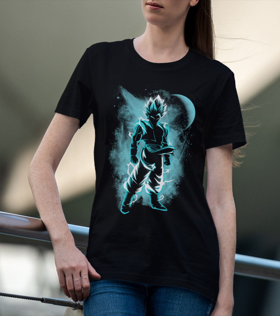 Fusion Warrior Super Saiyan Aura Moonlit Stance T-Shirt
