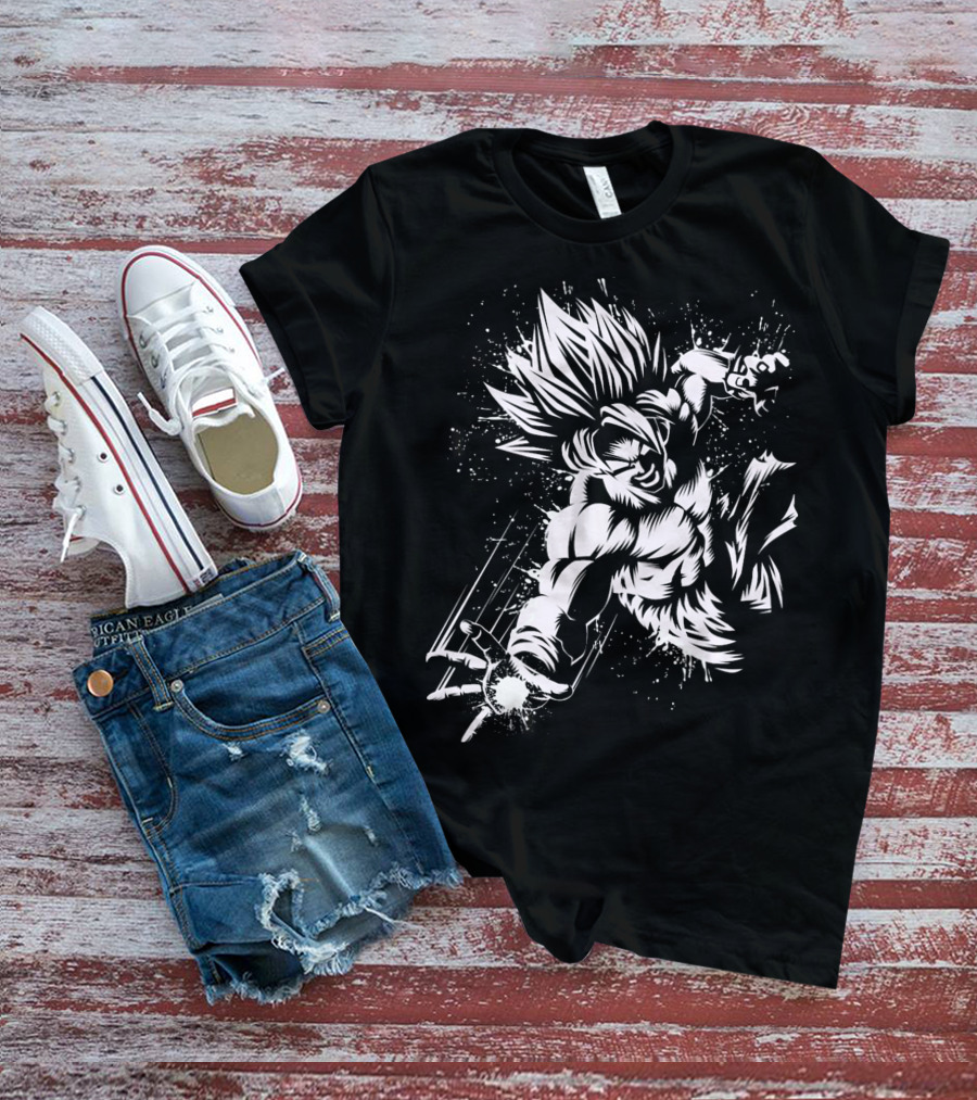 Super Saiyan Power Burst Action Attack T-Shirt