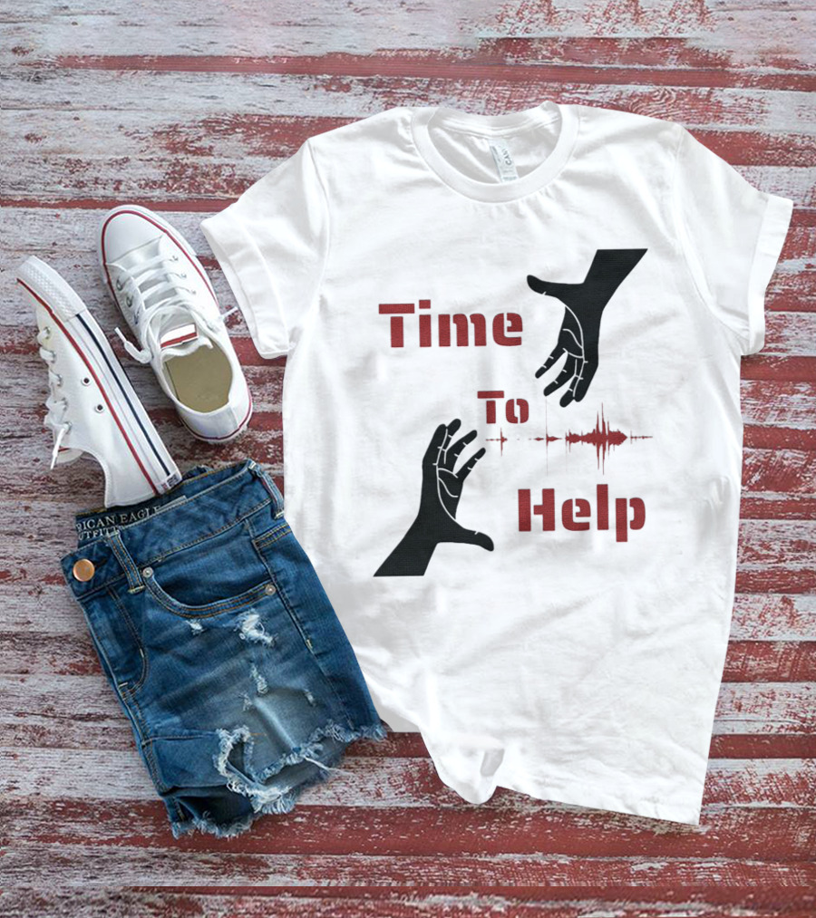 Time To Help Turkey Aid Hands And Heartbeat T-Shirt