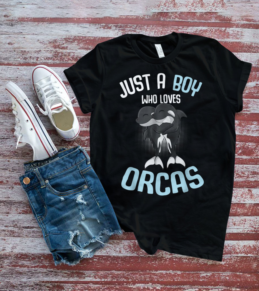 Just A Boy Who Loves Orcas T-Shirt