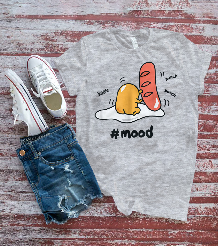 Gudetama Jiggle Punch Punch Hot Dog #Mood T-Shirt