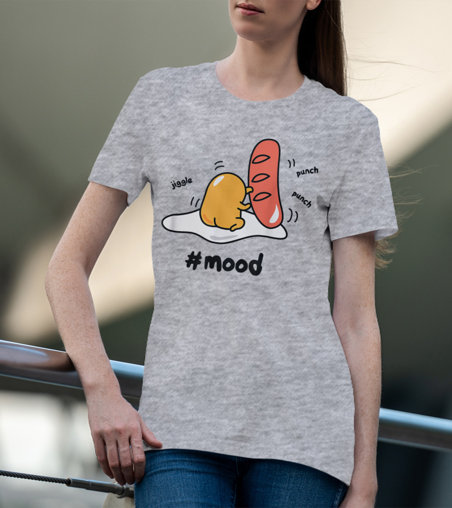 Gudetama Jiggle Punch Punch Hot Dog #Mood T-Shirt
