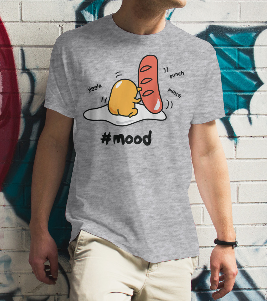 Gudetama Jiggle Punch Punch Hot Dog #Mood T-Shirt