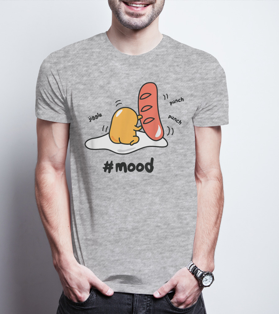 Gudetama Jiggle Punch Punch Hot Dog #Mood T-Shirt