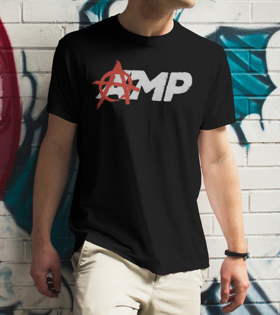 Anarchy Symbol With AMP Text T-Shirt