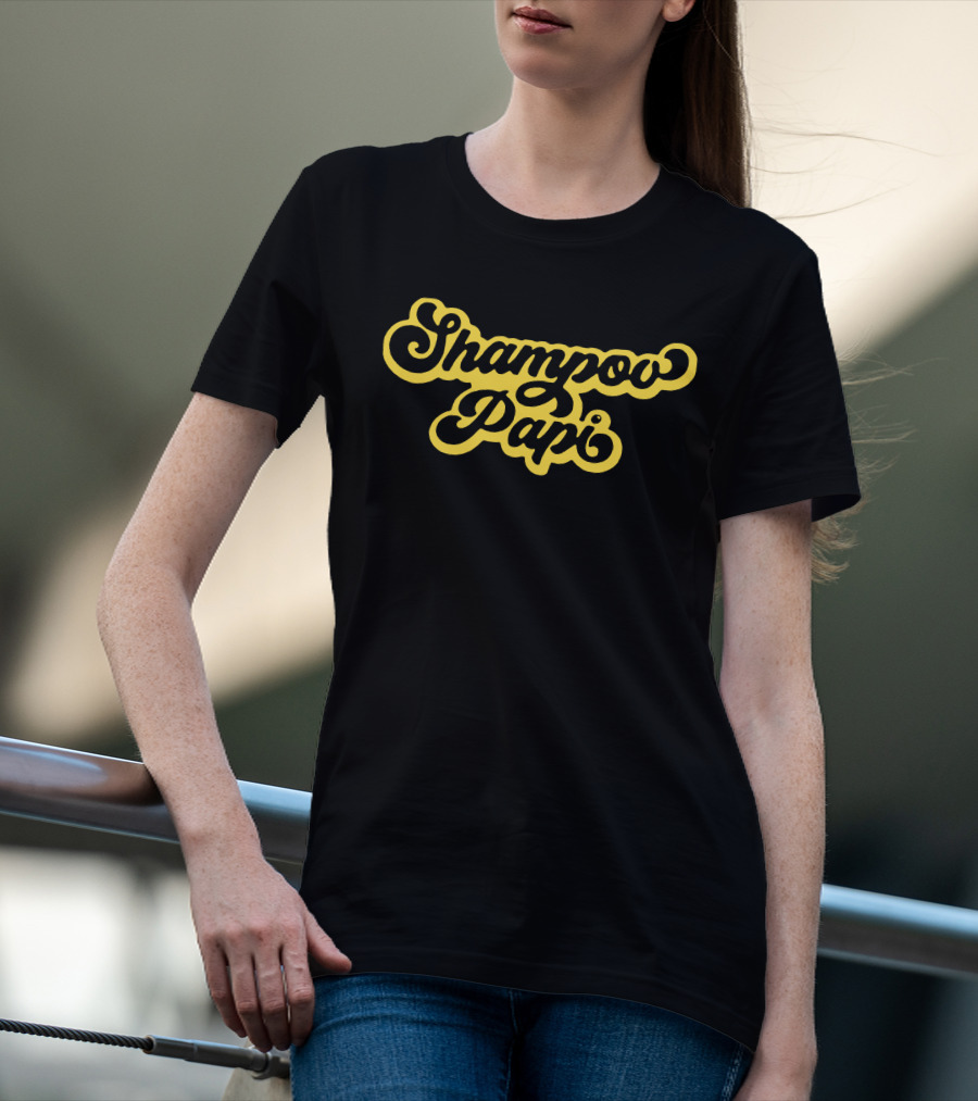 Shampow Papi Vintage Font Bold Yellow T-Shirt