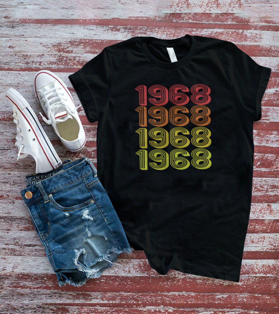 Retro Gradient 1968 Vintage Year T-Shirt