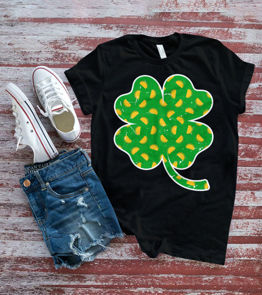 Taco Lover St Patricks Day Clover Saint Paddys Shamrock Tacos T-Shirt
