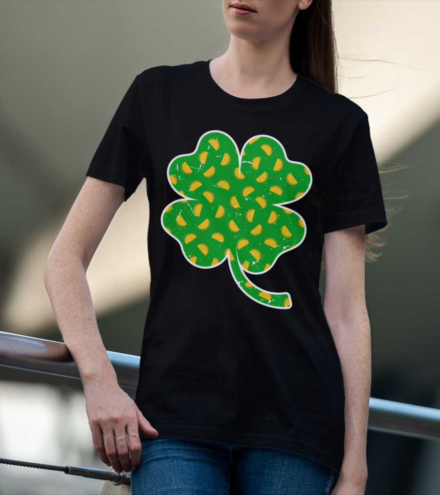 Taco Lover St Patricks Day Clover Saint Paddys Shamrock Tacos T-Shirt