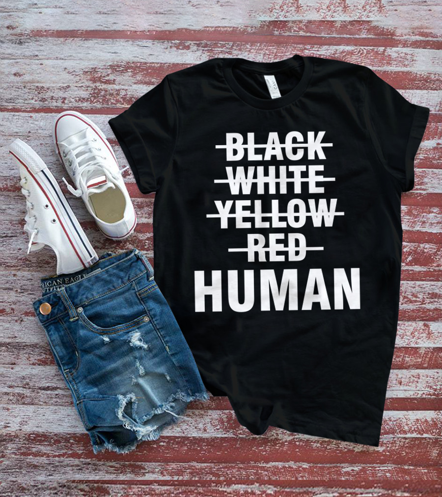 Black White Yellow Red Human Unity T-Shirt