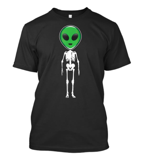 Alien Skeleton With Green Head T-Shirt