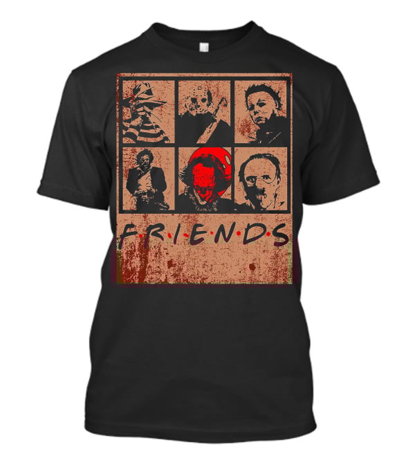 Halloween Nightmare Horror Movies Icons Horror Friends Party T-Shirt