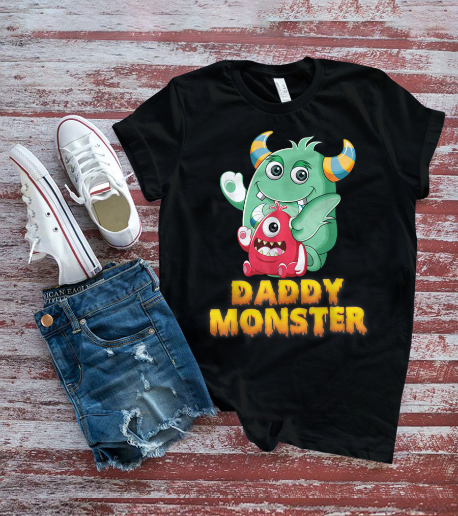 Daddy Monster Cute Cartoon Creatures T-Shirt