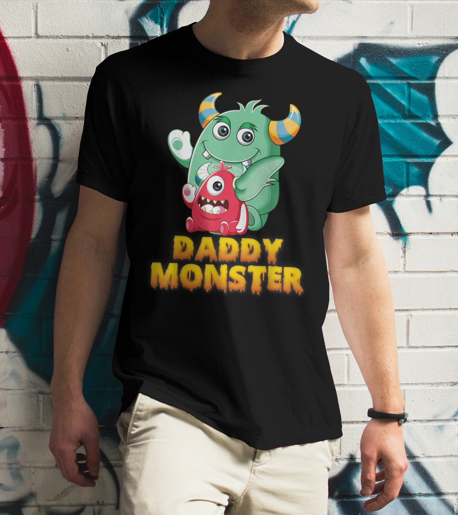 Daddy Monster Cute Cartoon Creatures T-Shirt