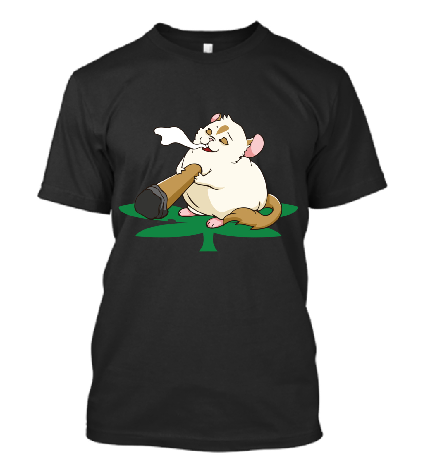 Chinchillin Weed Smoking Chinchilla THC Marijuana Cannabis Leaf T-Shirt