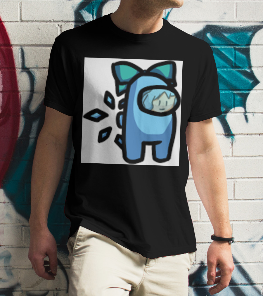 Among Us Blue Crewmate With Bow Gamer Girl T-Shirt