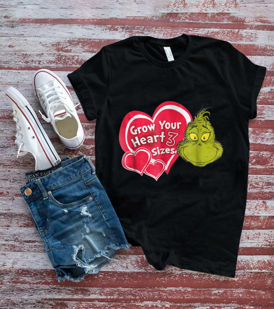 Dr Seuss Grinch Grow Your Heart 3 Sizes T-Shirt