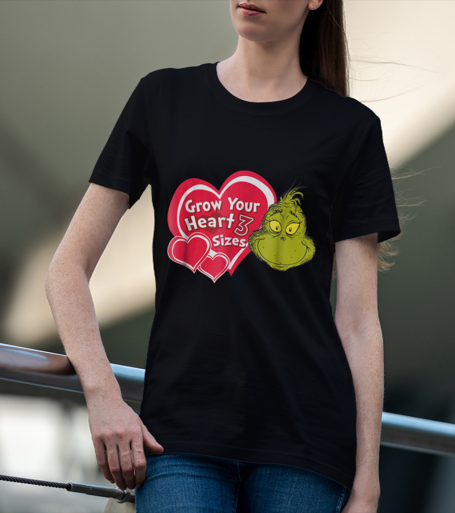 Dr Seuss Grinch Grow Your Heart 3 Sizes T-Shirt