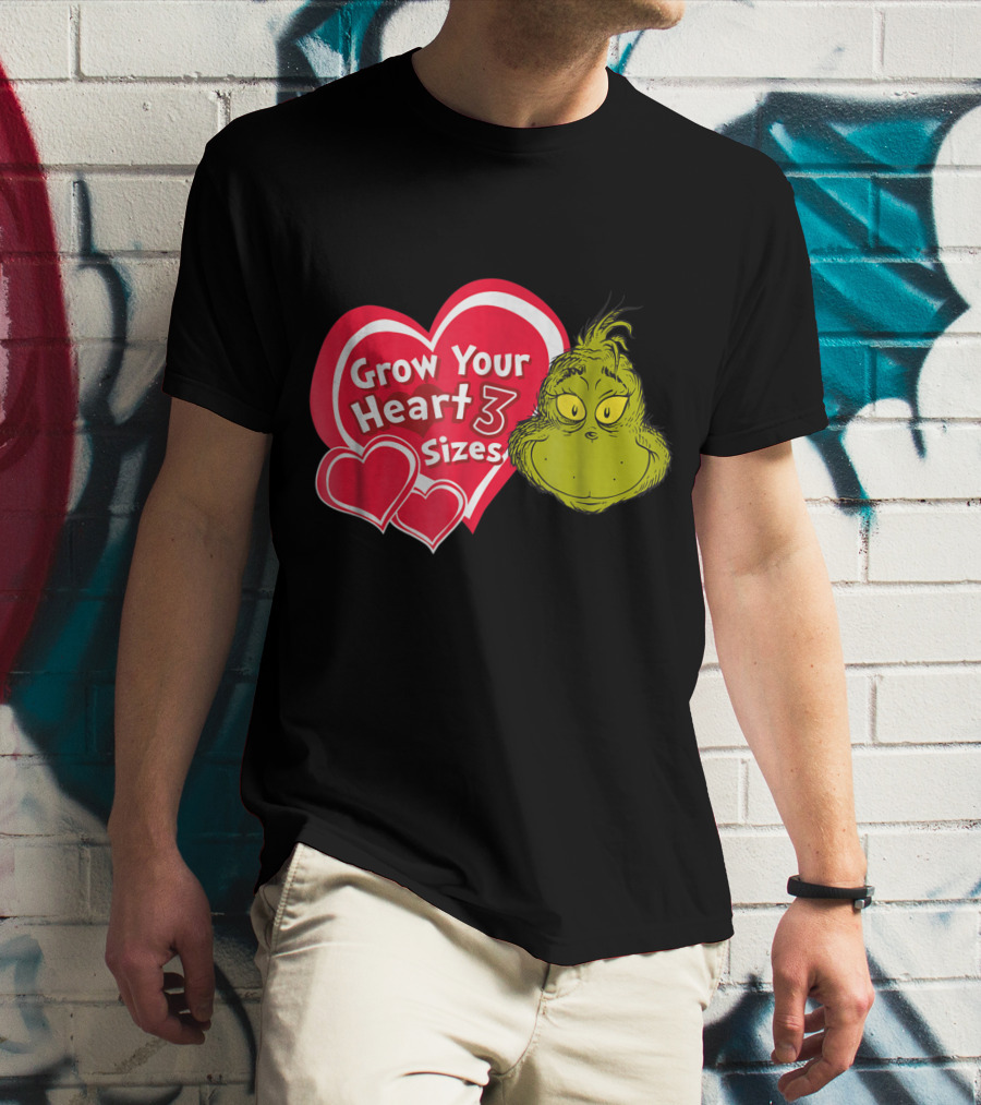 Dr Seuss Grinch Grow Your Heart 3 Sizes T-Shirt
