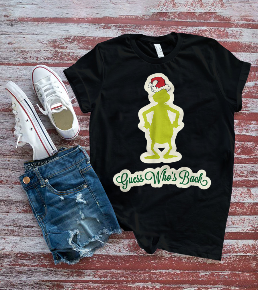 Dr Seuss Grinch Guess Who's Back Santa Hat T-Shirt