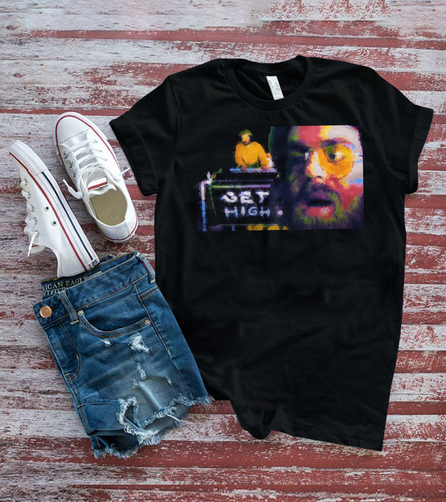 Get High Colorful Portrait And DJ Booth T-Shirt