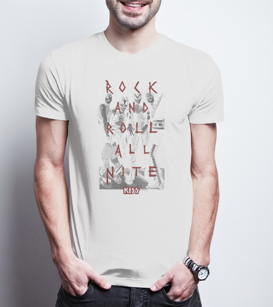 KISS Rock And Roll All Nite Blood Lyric T-Shirt