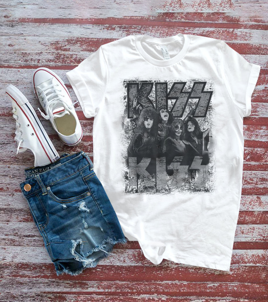 KISS Scratch Band Members Posing T-Shirt
